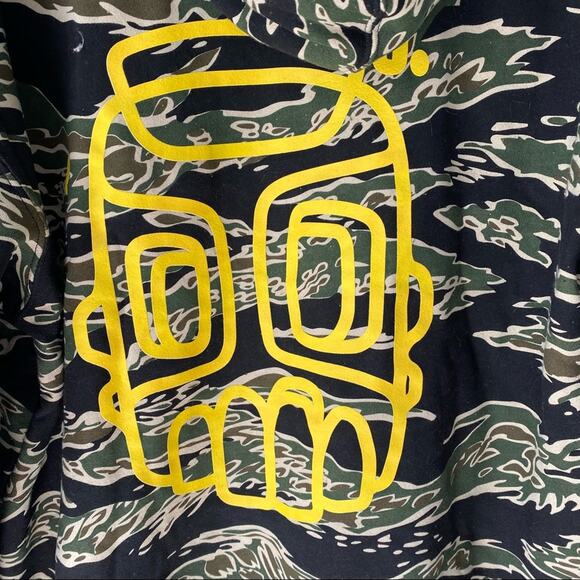 Mike Shinoda Line Sketch Green Camo Hoodie NWOTS medium - Picture 5 of 8